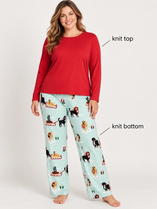 LandsEnd Other - LandsEnd Women's Plus Size Cotton Knit Pajama Set Long Sleeve T-Shirt and Pants